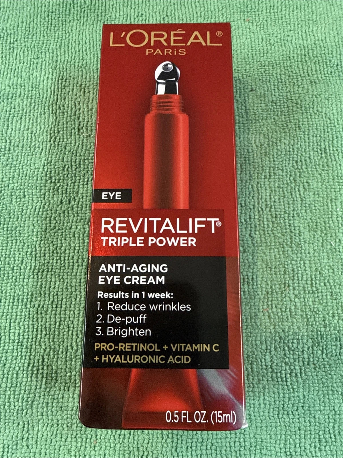 NEW L'Oreal Revitalift Eye - Cream Anti-Aging Triple Power 0.5oz