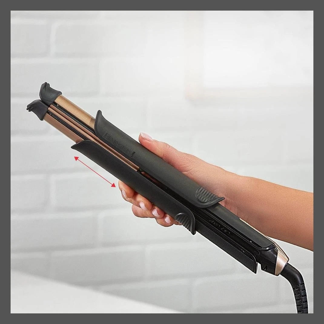 Remington One Flat Hair Iron Curler 2-in-1 Styler Straightener Adjustable Heat