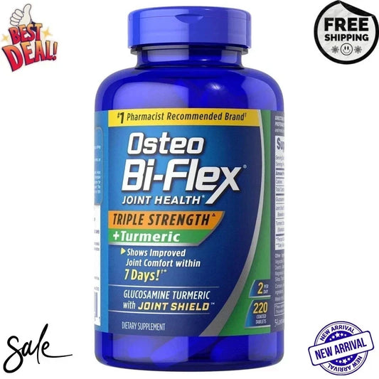Osteo Bi-Flex Triple Strength with TURMERIC / 220 ct. / NEW & SEALED