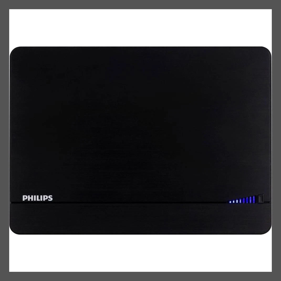 Philips Elite Indoor Amplified Signal Finder TV Antenna with 10 ft. Coax