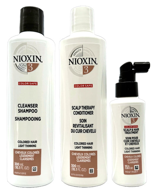 NIOXIN System 3 Hair Care Kit for Colored & Fine Hair – 3 Piece Set