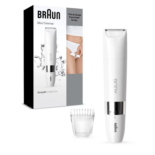 Braun SmoothSkin Women's Mini Hair Trimmer BS1000 – Portable Facial Hair Remover