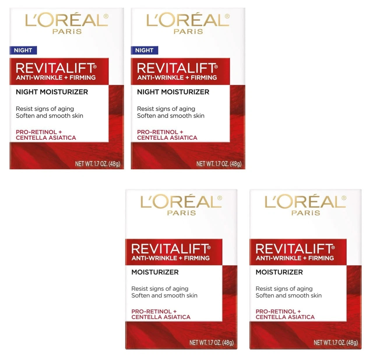 L'Oreal Paris Revitalift Anti-Wrinkle Day-Night Face Moisturizer, 1.7 oz