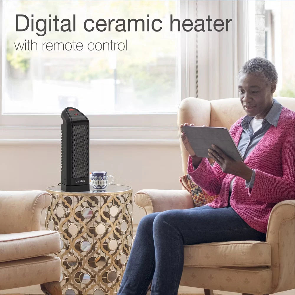 Lasko Digital Ceramic Tower Heater with Remote Control CT16670 – 1500W