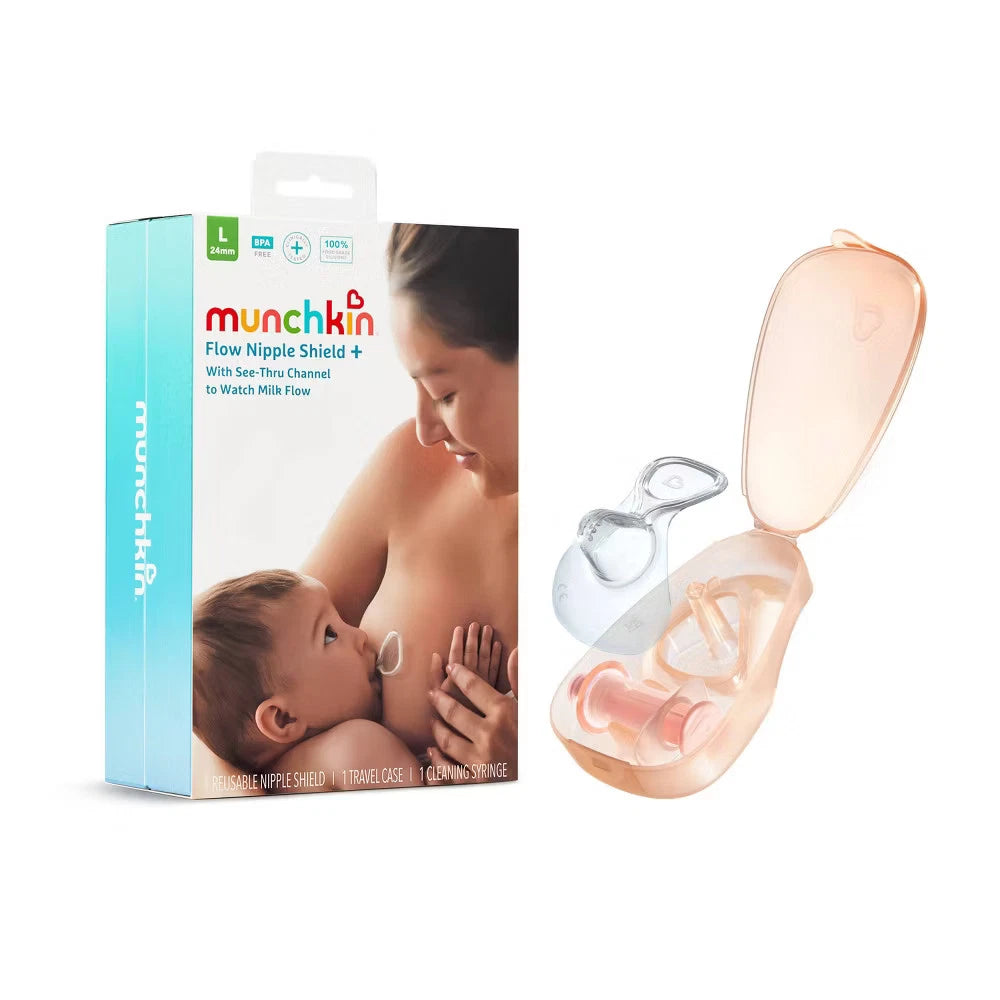 Munchkin Flow Nipple Shield with See-Thru Milk Flow Channel – 24mm Silicone