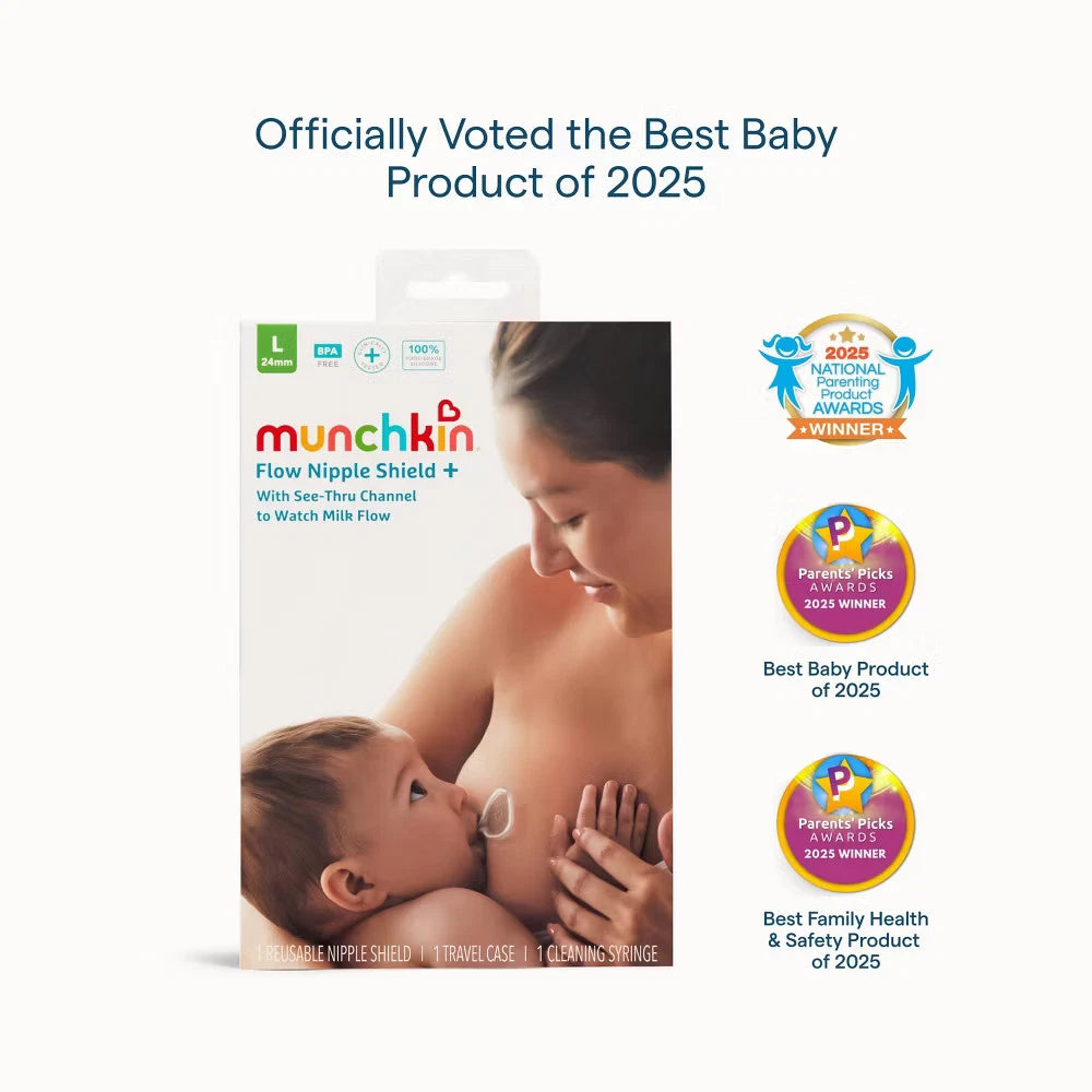 Munchkin Flow Nipple Shield with See-Thru Milk Flow Channel – 24mm Silicone