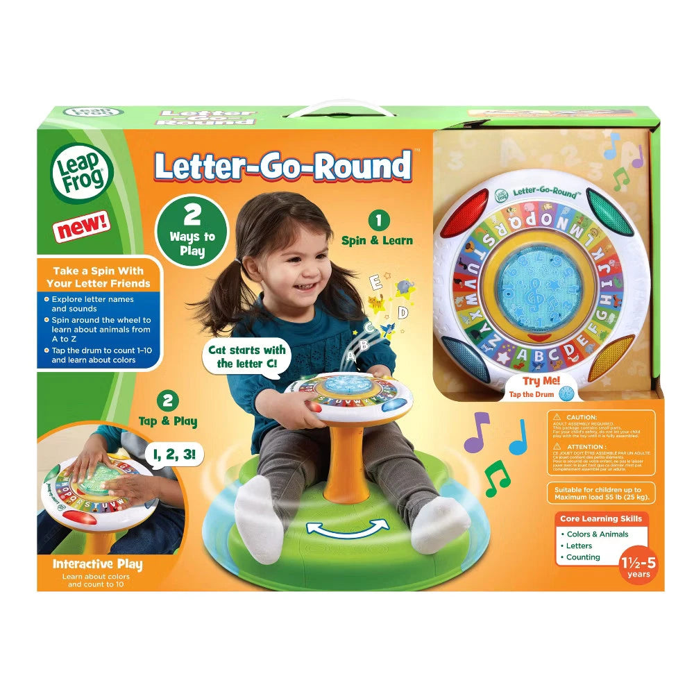 LeapFrog Letter-Go-Round Interactive Educational Learning Toy for Toddlers Ages 1.5-5