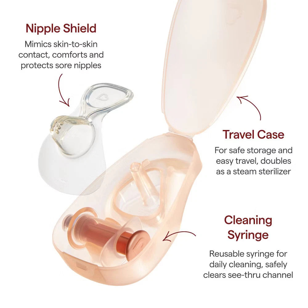 Munchkin Flow Nipple Shield with See-Thru Milk Flow Channel – 24mm Silicone