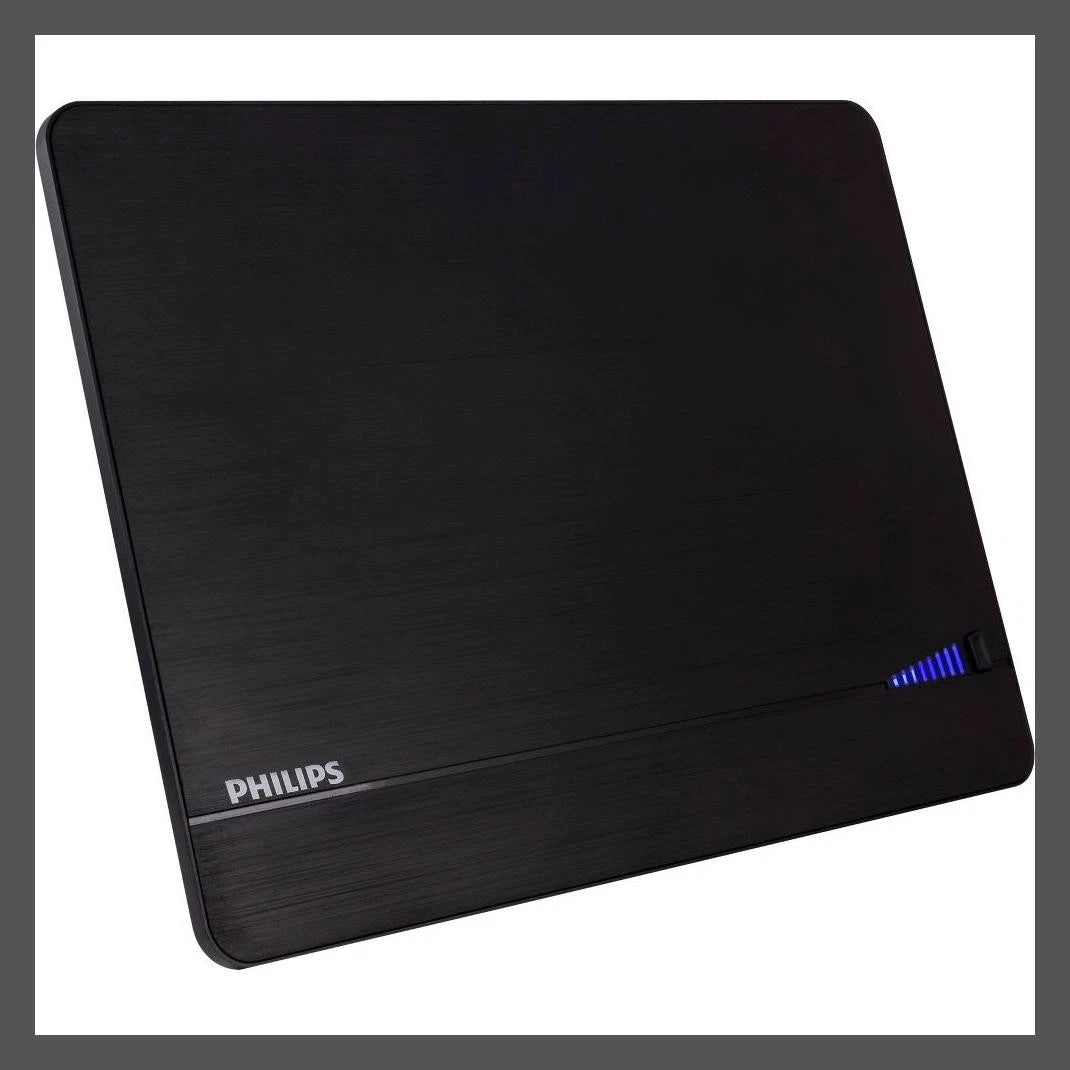 Philips Elite Indoor Amplified Signal Finder TV Antenna with 10 ft. Coax