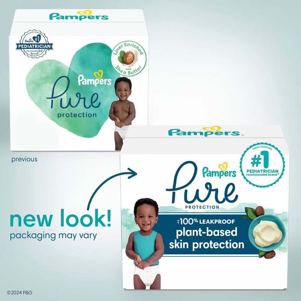 Pampers Pure Protection Baby Diapers Size 4 – 108 Count Hypoallergenic Pack