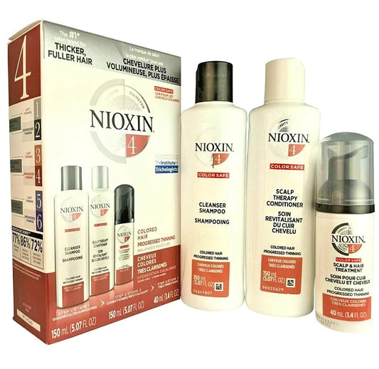 NIOXIN System 4 Hair Care Kit – Cleanser Shampoo, Scalp Therapy & Treatment Set