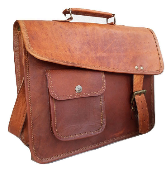 Bag Leather Vintage School Messenger Shoulder Men Satchel S Laptop Briefcase New