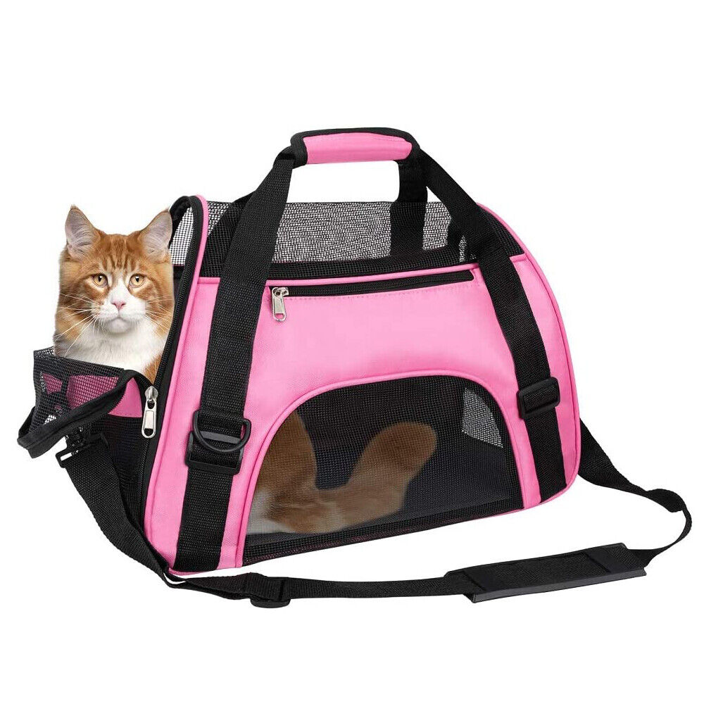 Pet Dog Cat Carrier Travel Tote Bag Comfort Case Soft Sided Airline Approved M L